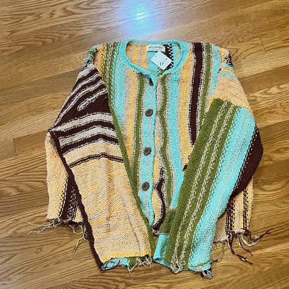 Free People Baja Cardi Size Large NWT - Picture 13 of 15